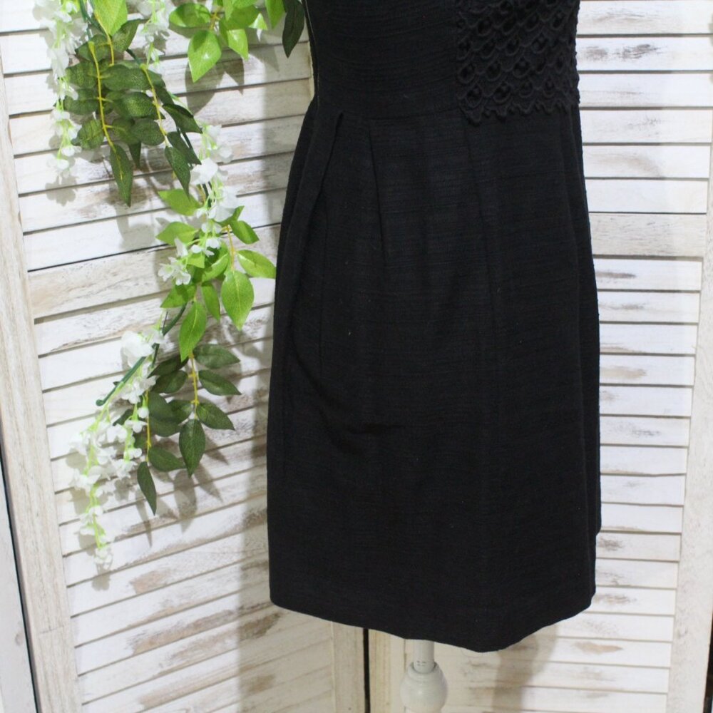 loft sleeveless A-line mini black dress (37) - Picture 5 of 15